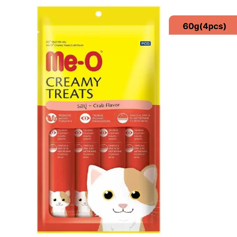 2. **Brand-Related**  Me O Creamy Crab Cat Treats