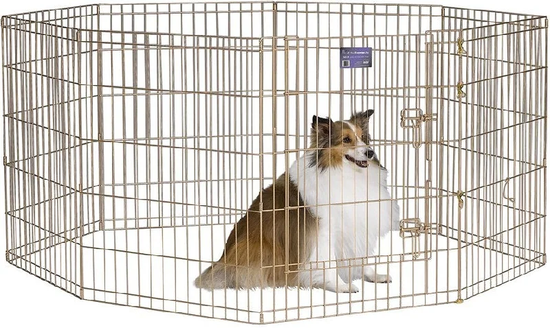 5. **Pet backpack is breathable**MidWest Gold Zinc Exercise Pen with Step-Thru Door