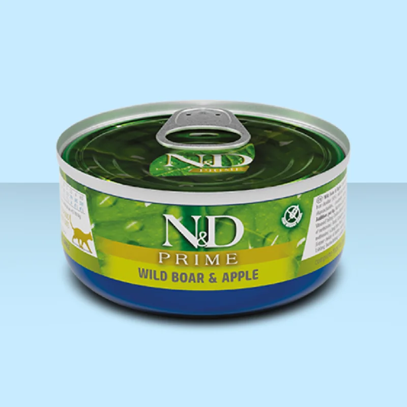    - Affordable cat food with good quality  Farmina N&D Cat Prime Boar & Apple 2.8oz