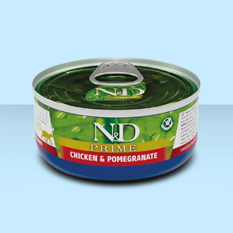    - Hypoallergenic cat food  Farmina N&D Cat Prime Chicken & Pomegranate 2.8oz
