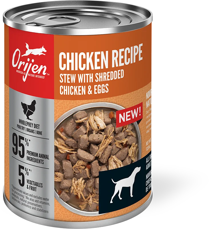 - Food for sterilized dogsOrijen Chicken Recipe Stew With Shredded Chicken & Eggs 12.8oz - Food for sterilized dogsOrijen Chicken Recipe Stew With Shredded Chicken & Eggs 12.8oz