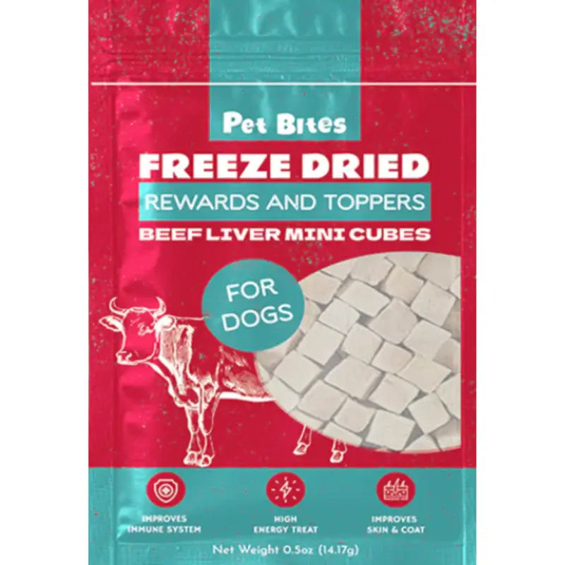 - Dog food improves immunityPet Bites Freeze Dried Rewards and Toppers Beef Liver Mini Cubes for Dogs 14g - Dog food improves immunityPet Bites Freeze Dried Rewards and Toppers Beef Liver Mini Cubes for Dogs 14g