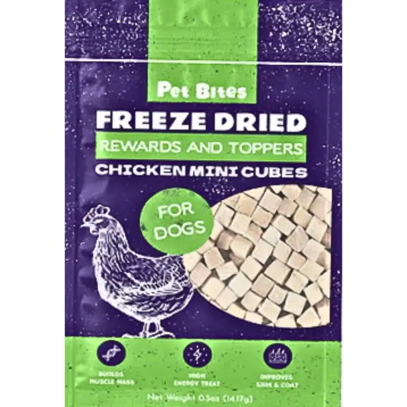 - Food for small dogsPet Bites Freeze Dried Rewards and Toppers Chicken Mini Cubes for Dogs 14g - Food for small dogsPet Bites Freeze Dried Rewards and Toppers Chicken Mini Cubes for Dogs 14g