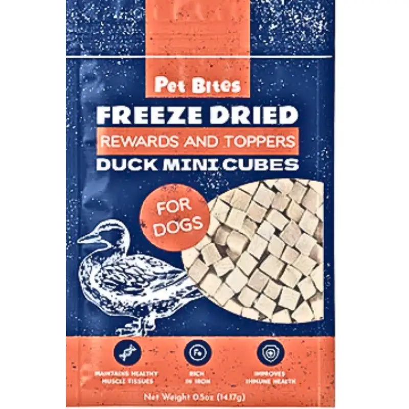 - Hypoallergenic dog foodPet Bites Freeze Dried Rewards and Toppers Duck Mini Cubes for Dogs 14g - Hypoallergenic dog foodPet Bites Freeze Dried Rewards and Toppers Duck Mini Cubes for Dogs 14g