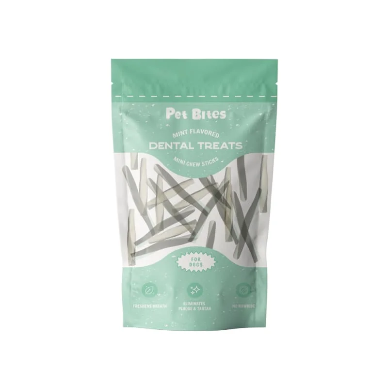 - Food for small dogsPet Bites Mint Infused Mini Chew Sticks Dental Dog Treats 200g