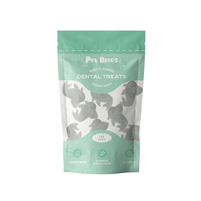 - High protein dog foodPet Bites Mint Medium Shark Dental Dog Treats 180g