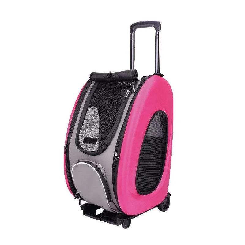 Pet accessoriesIbiyaya EVA 4-in-1 Combo Pet Carrier on Wheels, Hot Pink