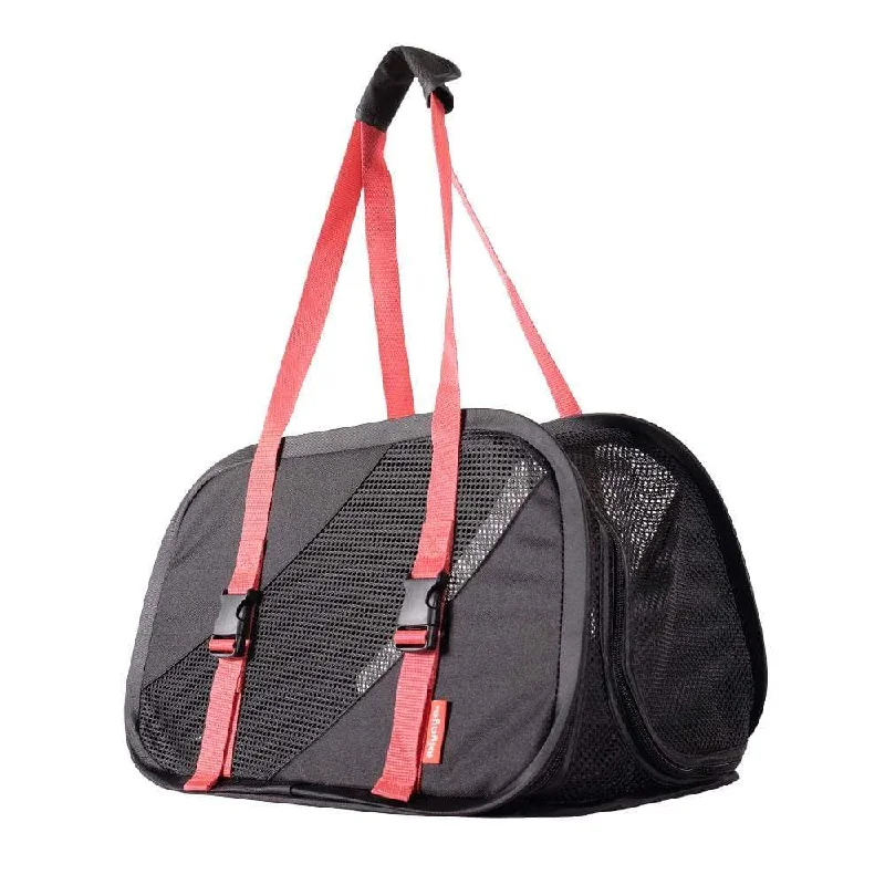 9. **Cat clothes cute model**Ibiyaya Flying Pal Foldable Pet Travel Carrier Bag, Black/ Red 9. **Cat clothes cute model**Ibiyaya Flying Pal Foldable Pet Travel Carrier Bag, Black/ Red