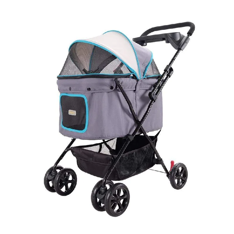 8. **Cat food bowl anti-overturning**Ibiyaya Easy Strolling Pet Buggy Pram, Simple Grey 8. **Cat food bowl anti-overturning**Ibiyaya Easy Strolling Pet Buggy Pram, Simple Grey