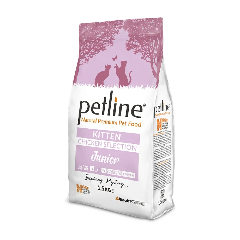    - High-fiber cat food  Petline Kitten Food Chicken