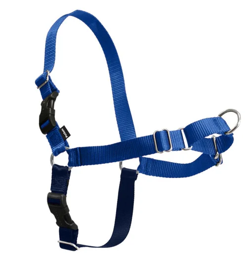 7. **Dog traction rope is automatically retractable**PetSafe Easy Walk Black & Blue Dog Harness 7. **Dog traction rope is automatically retractable**PetSafe Easy Walk Black & Blue Dog Harness
