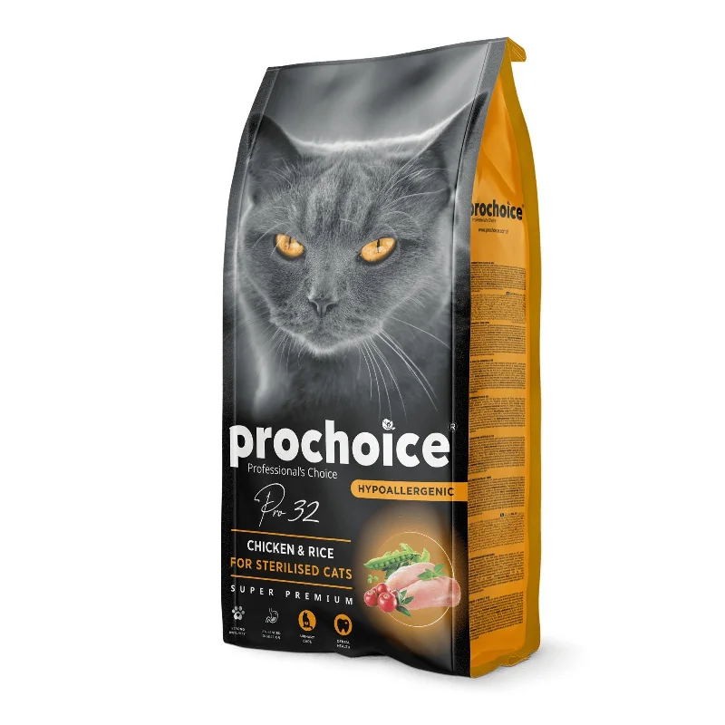 2. **Brand-Related** Prochoice Pro32 Hypoallergenic Sterilised Adult Cat Food – Chicken And Rice 2. **Brand-Related** Prochoice Pro32 Hypoallergenic Sterilised Adult Cat Food – Chicken And Rice