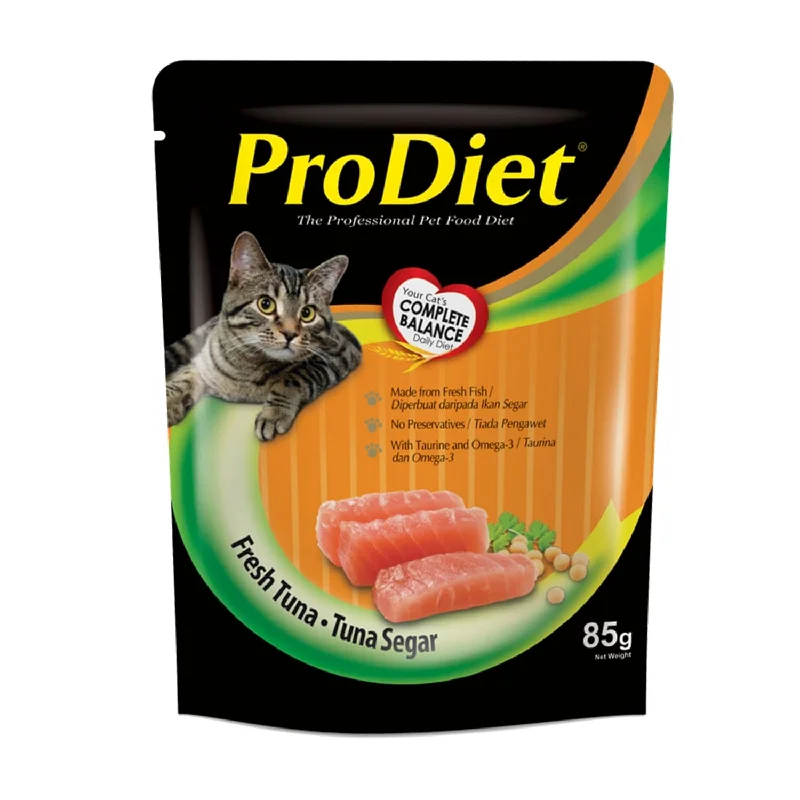    - Grain-free cat food recommendations  Prodiet Tuna Wet Cat Food - 85 Gm