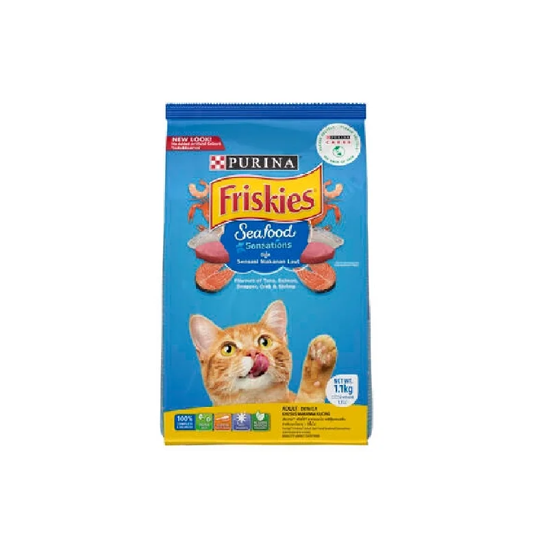    - Hypoallergenic cat food  PURINA FRISKIES CAT FOOD ADULT SEAFOOD SENSATION 1.1 KG