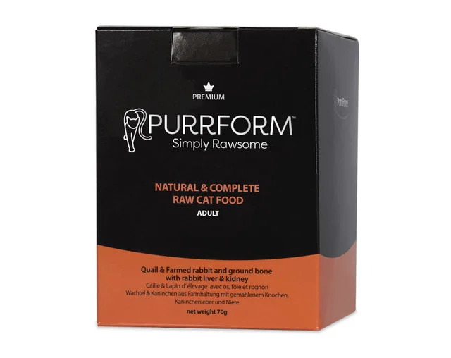    - Kitten food  Purrform Quail and Rabbit with Ground Bone - POUCH (6x70g)