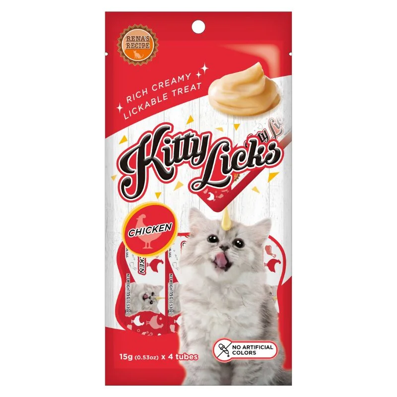 1. **Functional Cat Food**  Rena Kitty Licks Cat Treats - Chicken