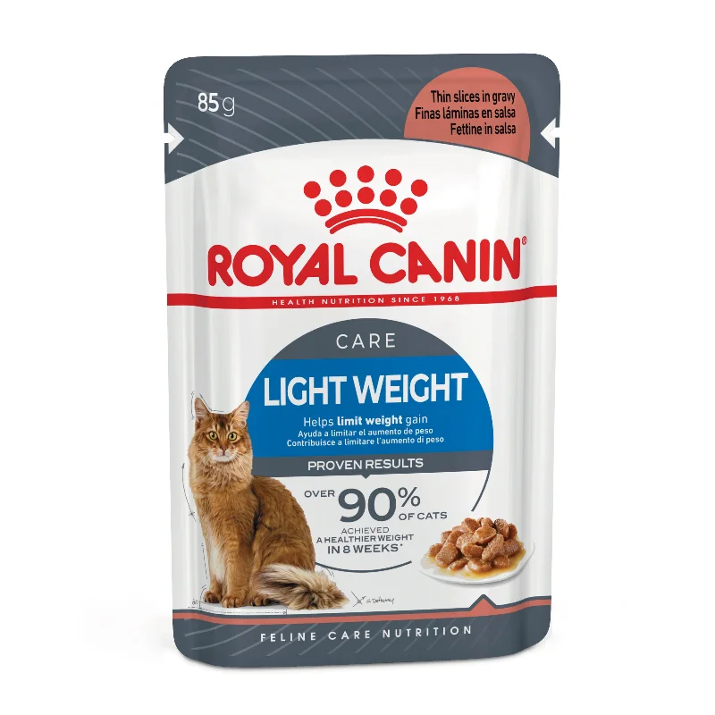    - Royal Canin cat food recommendations  Royal Canin Light Weight Care Gravy Pouches