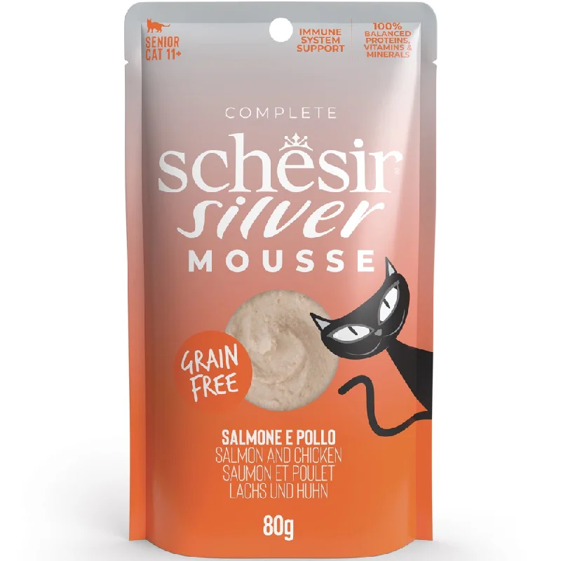 - Outdoor cat food 15% OFF: Schesir Silver Mousse Salmon & Chicken Grain-Free Senior Pouch Cat Food 80g - Outdoor cat food 15% OFF: Schesir Silver Mousse Salmon & Chicken Grain-Free Senior Pouch Cat Food 80g