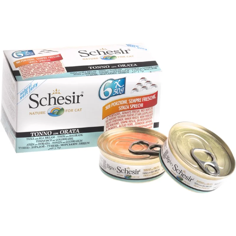 5. **Health and Nutrition** 18% OFF: Schesir Tuna with Seabream in Natural Jelly Adult Canned Cat Food Multipack 50g x 6 5. **Health and Nutrition** 18% OFF: Schesir Tuna with Seabream in Natural Jelly Adult Canned Cat Food Multipack 50g x 6