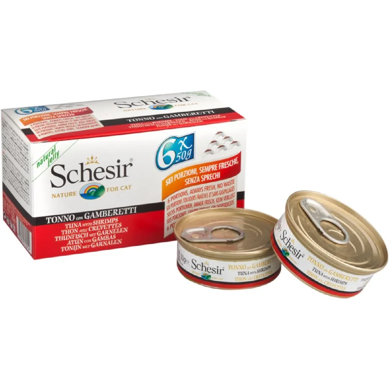 - Hypoallergenic cat food 18% OFF: Schesir Tuna with Shrimps in Natural Jelly Adult Canned Cat Food Multipack 50g x 6 - Hypoallergenic cat food 18% OFF: Schesir Tuna with Shrimps in Natural Jelly Adult Canned Cat Food Multipack 50g x 6