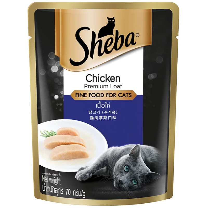    - Fish-based cat food  20% OFF: Sheba Chicken Premium Loaf Pouch Cat Food 70g x 12