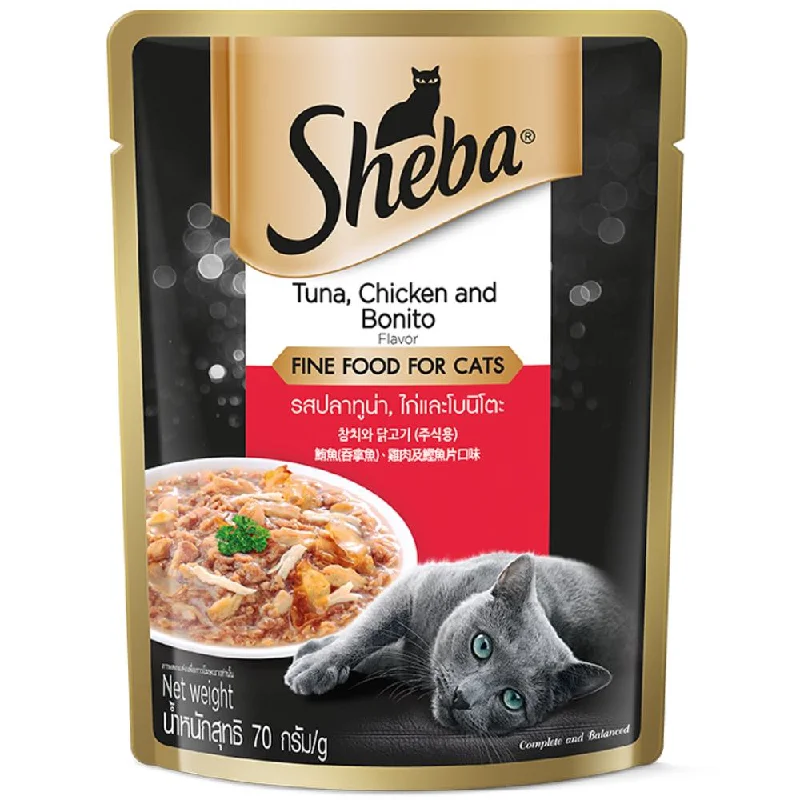 - Cat food for coat health 20% OFF: Sheba Tuna & Chicken With Bonito Flakes Pouch Cat Food 70g x 12 - Cat food for coat health 20% OFF: Sheba Tuna & Chicken With Bonito Flakes Pouch Cat Food 70g x 12