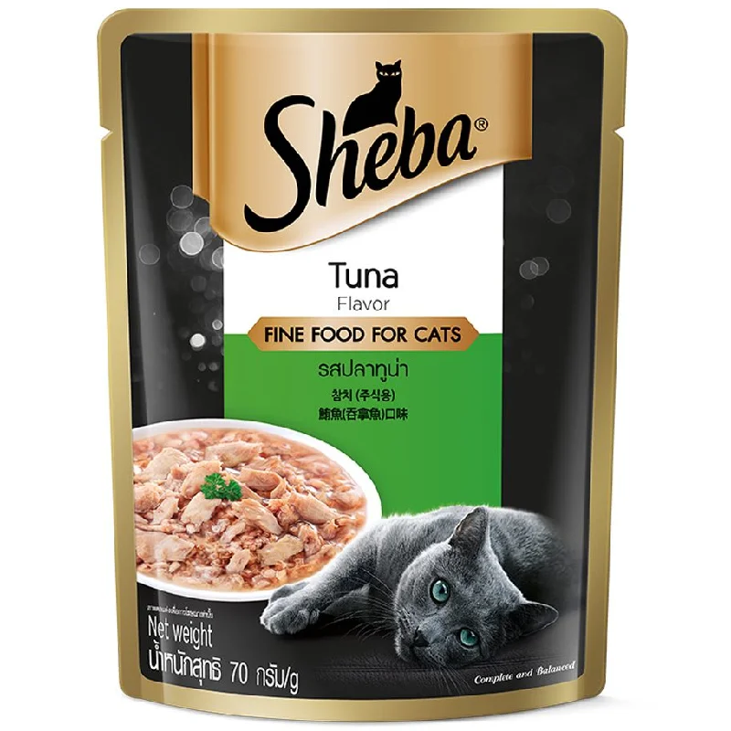    - Cat food for immune system support  20% OFF: Sheba Tuna Pouch Cat Food 70g x 12