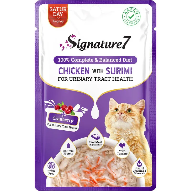 - Natural ingredient cat food 20% OFF: Signature7 Chicken With Surimi For Urinary Tract Health (Sat) Grain-Free Pouch Cat Food 50g x 12 - Natural ingredient cat food 20% OFF: Signature7 Chicken With Surimi For Urinary Tract Health (Sat) Grain-Free Pouch Cat Food 50g x 12