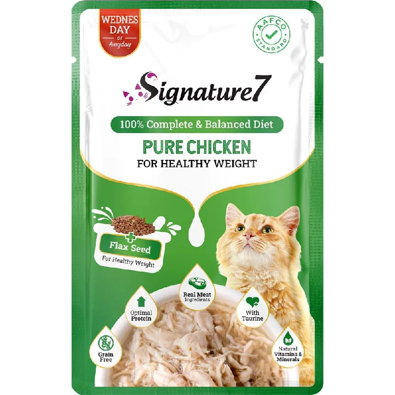 - Chicken flavor cat food 20% OFF: Signature7 Pure Chicken For Healthy Weight (Wed) Grain-Free Pouch Cat Food 50g x 12 - Chicken flavor cat food 20% OFF: Signature7 Pure Chicken For Healthy Weight (Wed) Grain-Free Pouch Cat Food 50g x 12