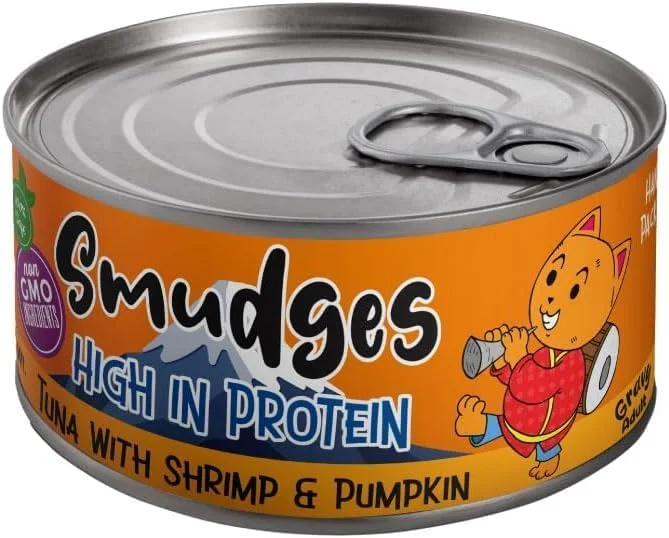 - Weight management cat food Smudges Adult Cat Tuna Flakes With Shrimp & Pumpkin in Gravy - 80 gm - Weight management cat food Smudges Adult Cat Tuna Flakes With Shrimp & Pumpkin in Gravy - 80 gm