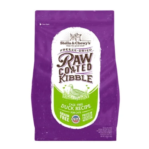 5. **Health and Nutrition**  [15% OFF] Stella & Chewy's Raw Coated Cage-Free Duck Recipe Dry Cat Food 5lbs