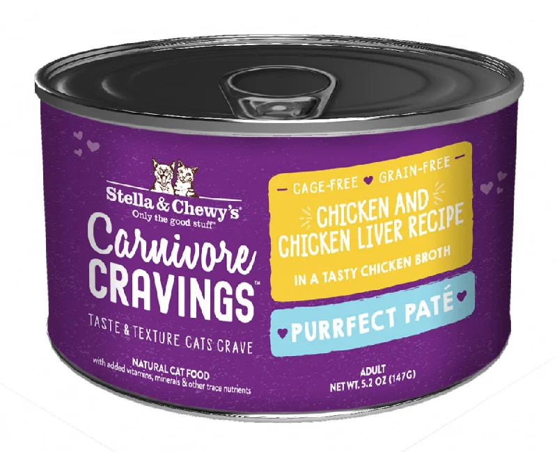 - Senior cat food Stella & Chewy's Carnivore Cravings Purrfect Pate Chicken & Chicken Liver Pate Recipe in Broth Wet Cat Food - Senior cat food Stella & Chewy's Carnivore Cravings Purrfect Pate Chicken & Chicken Liver Pate Recipe in Broth Wet Cat Food