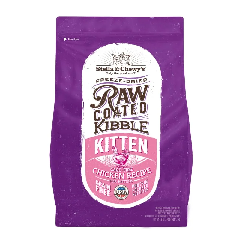    - Cat food for multi-cat households  [15% OFF] Stella & Chewy's Raw Coated Cage-Free Chicken Kitten Food 5lbs