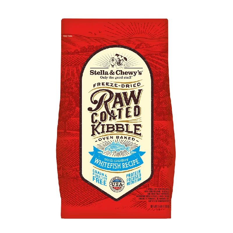 - Food for small dogsStella & Chewy's Freeze Dried Raw Coated Kibble (Whitefish) Dry Dog Food (2 Sizes) - Food for small dogsStella & Chewy's Freeze Dried Raw Coated Kibble (Whitefish) Dry Dog Food (2 Sizes)