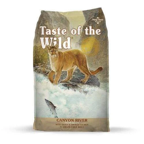 - Indoor cat food Taste of the Wild Canyon River with Trout & Smoked Salmon Dry Cat Food (2 Sizes) - Indoor cat food Taste of the Wild Canyon River with Trout & Smoked Salmon Dry Cat Food (2 Sizes)