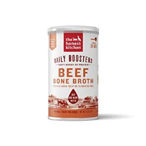 - Special food for senior dogsThe Honest Kitchen Daily Boosters Instant Beef Bone Broth with Turmeric for Dogs, 3.6-oz jar
