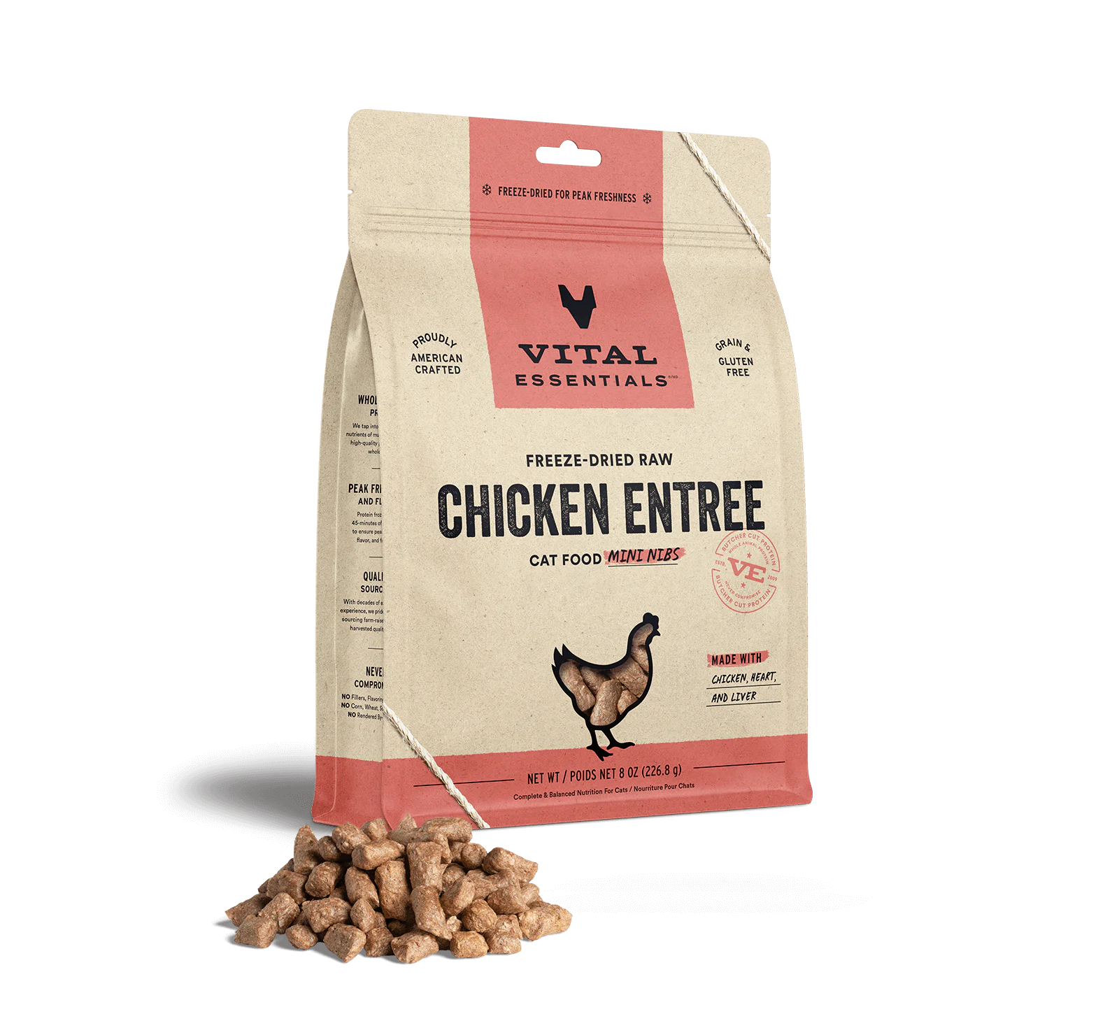 - Hairball control cat food Vital Essentials - Cat Food Freeze Dried - Chicken Mini Nibs - Hairball control cat food Vital Essentials - Cat Food Freeze Dried - Chicken Mini Nibs