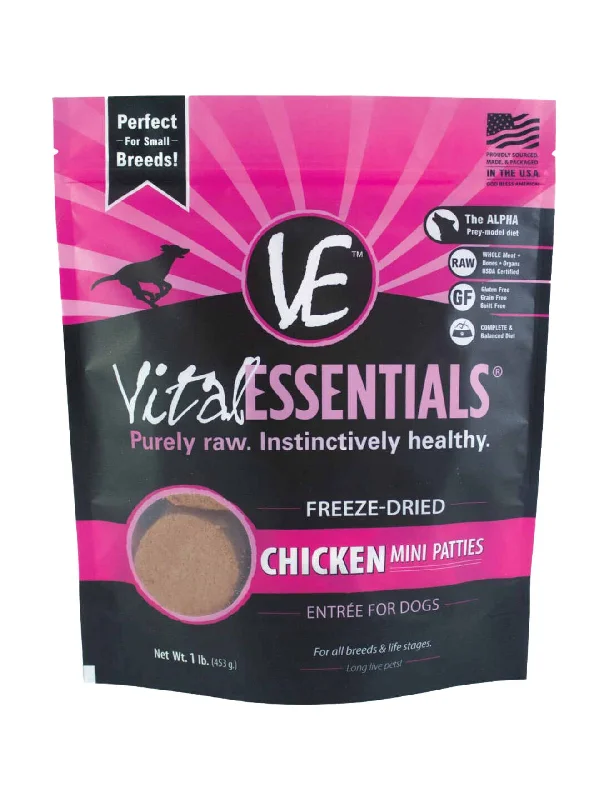 - Dog food recommendations for multi-dog householdsVital Essentials Freeze-Dried Raw Mini Patties Dog Dry Food Dog Dry Food (Chicken) - Dog food recommendations for multi-dog householdsVital Essentials Freeze-Dried Raw Mini Patties Dog Dry Food Dog Dry Food (Chicken)