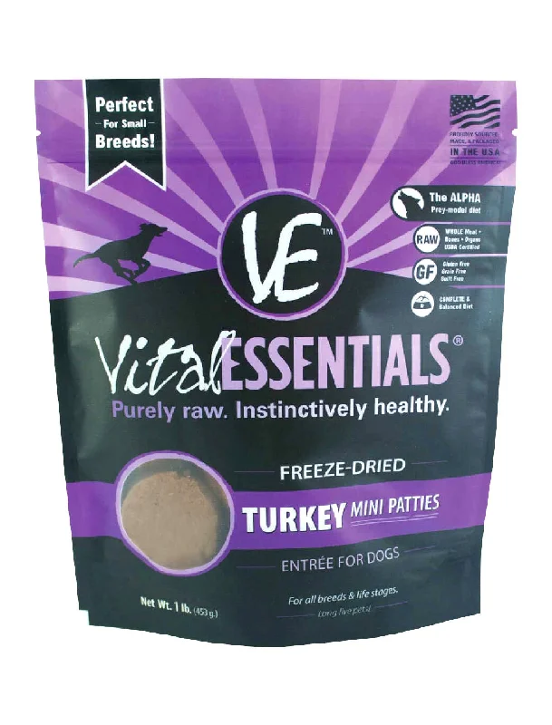 Dog FoodVital Essentials Freeze-Dried Raw Mini Patties Dog Dry Food (Turkey)