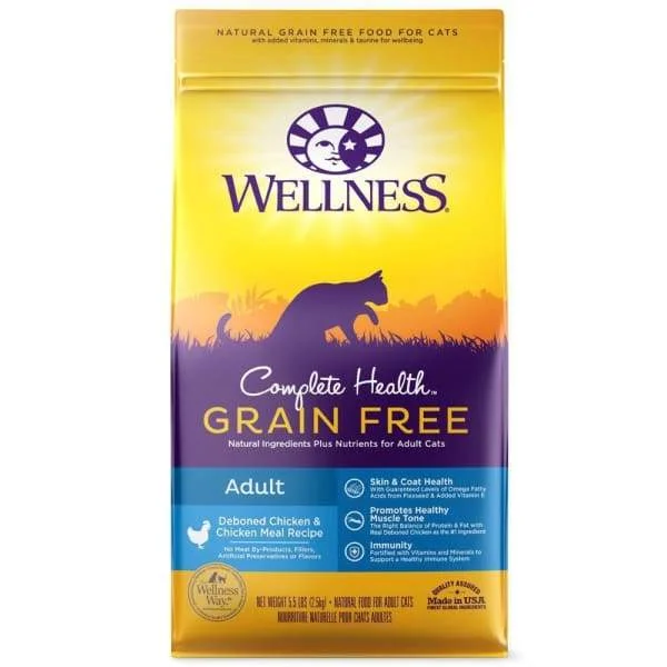    - Cat food nutritional analysis  [20% OFF] Wellness Complete Health Grain Free Adult Deboned Chicken & Chicken Meal Dry Cat Food