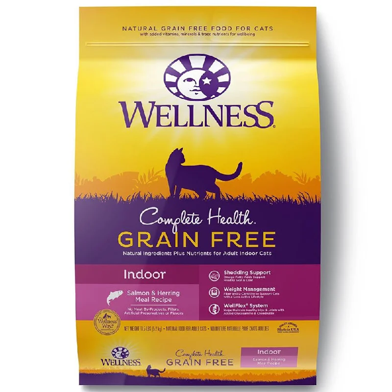    - Digestive care cat food  [20% OFF] Wellness Complete Health Grain Free Indoor Salmon & Herring Dry Cat Food
