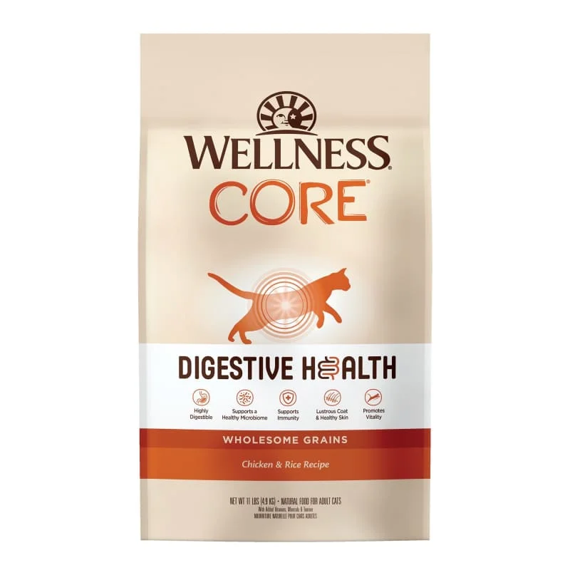    - Cat food for immune system support  [20% OFF] Wellness Core Digestive Health With Wholesome Grains Chicken & Rice Recipe Dry Cat Food (2 Sizes)