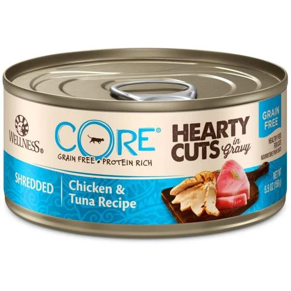    - Recommended online stores for cat food  [20% OFF] Wellness CORE Hearty Cuts Shredded Chicken & Tuna Canned Cat Food 156g