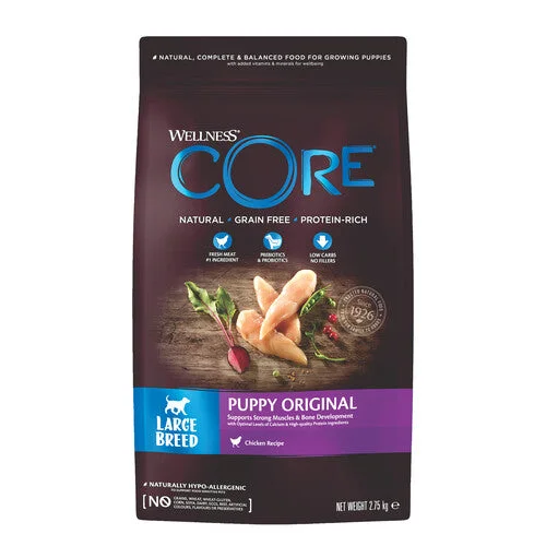 - Food for sterilized dogsWellness CORE Grain Free Dry Puppy Food for Large Breeds Chicken 2.75kg - Food for sterilized dogsWellness CORE Grain Free Dry Puppy Food for Large Breeds Chicken 2.75kg