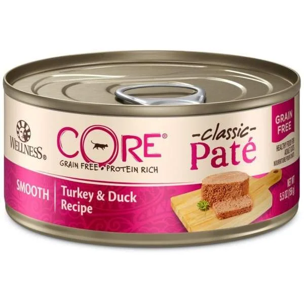 3. **Ingredient-Related**  [20% OFF] Wellness CORE Pâté Turkey & Duck Canned Cat Food 155g