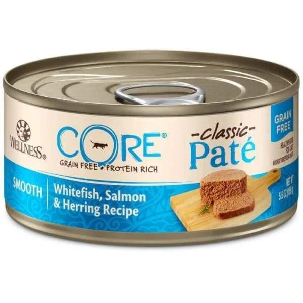    - Cat food for multi-cat households  [20% OFF] Wellness CORE Pâté Whitefish, Salmon & Herring Canned Cat Food 155g