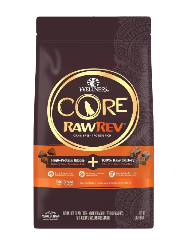 - ProNevus dog food palatabilityWellness CORE RawRev (Original) with Freeze Dried Turkey Grain Free Dry Dog Food (3 Sizes) - ProNevus dog food palatabilityWellness CORE RawRev (Original) with Freeze Dried Turkey Grain Free Dry Dog Food (3 Sizes)