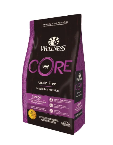 - High protein dog foodWellness CORE Senior Grain Free Dry Dog Food (3 Sizes)
