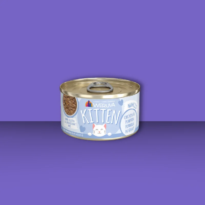    - Cat food for spayed/neutered cats  Weruva Kitten Chicken & Pumpkin 3oz