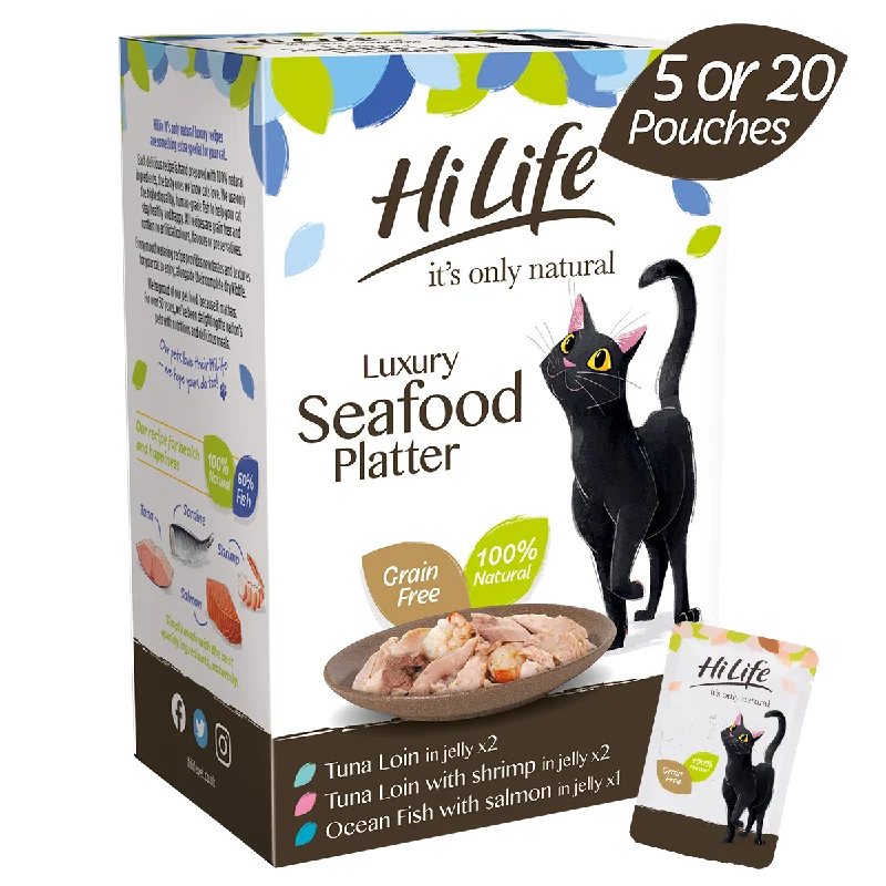 - Affordable cat food with good quality HiLife its only natural Luxury Seafood Platter - Affordable cat food with good quality HiLife its only natural Luxury Seafood Platter